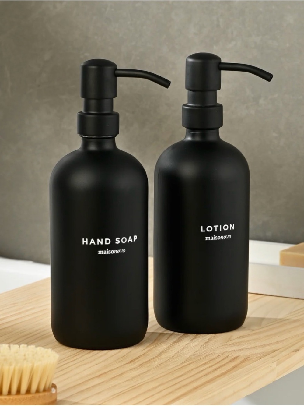 Maisonovo Pebble Black Dispenser Set of 2